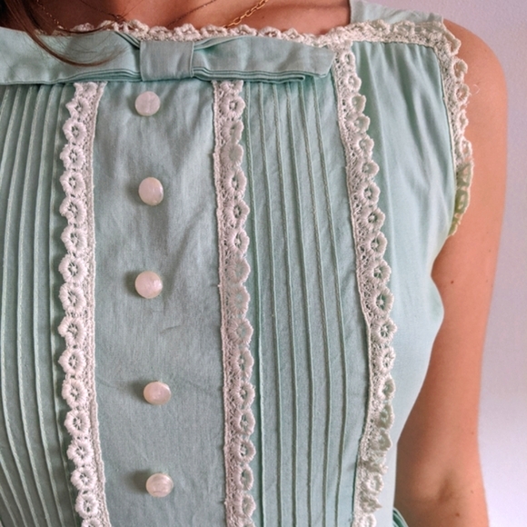 1940’s Sea Foam Green A-Line Dress - Picture 2 of 5
